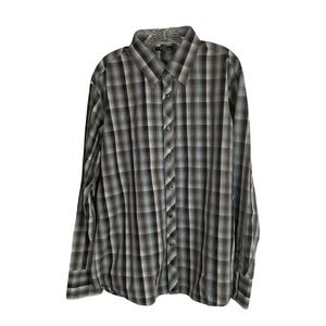 Two a.m. Mens Button Up Plaid  Dress Shirt Size XL